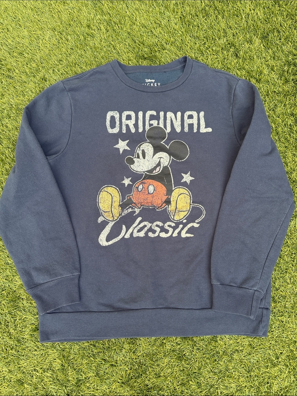 Disney Mickey Mouse Original Classic Graphic Sweatshirt Women’s Medium Navy